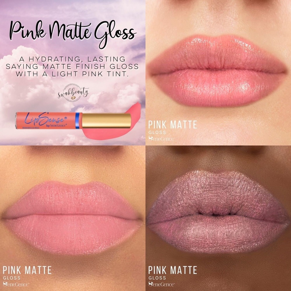 Lipsense Pink Matte Gloss by SeneGence Lip Gloss Top Coat for Lipsense Easter‎